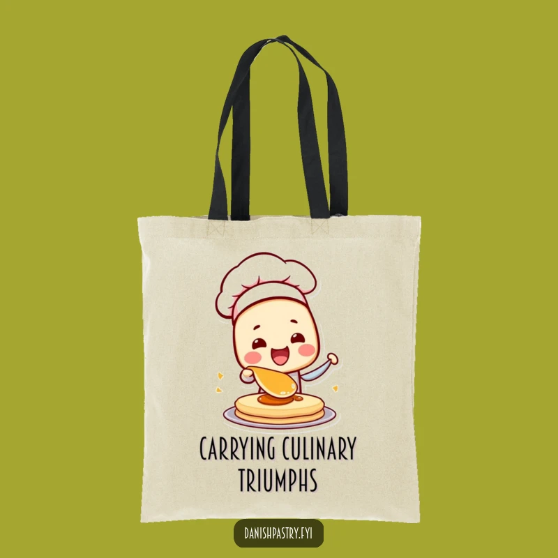 Funny Danish Chef Pastry Tote Bag: Carry Breakfast Fun with Hilarious Flair
