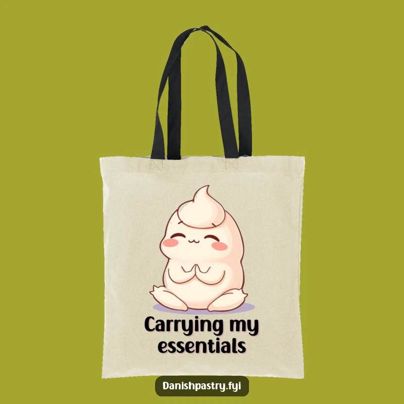 Funny Panna Cotta Yoga Tote Bag - Wobbly Dessert Carryall Gift