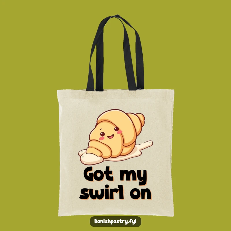 Funny Croissant Slide Tote Bag - Carry Sweetness, Playful Pastry Design, Perfect Funny Gift!